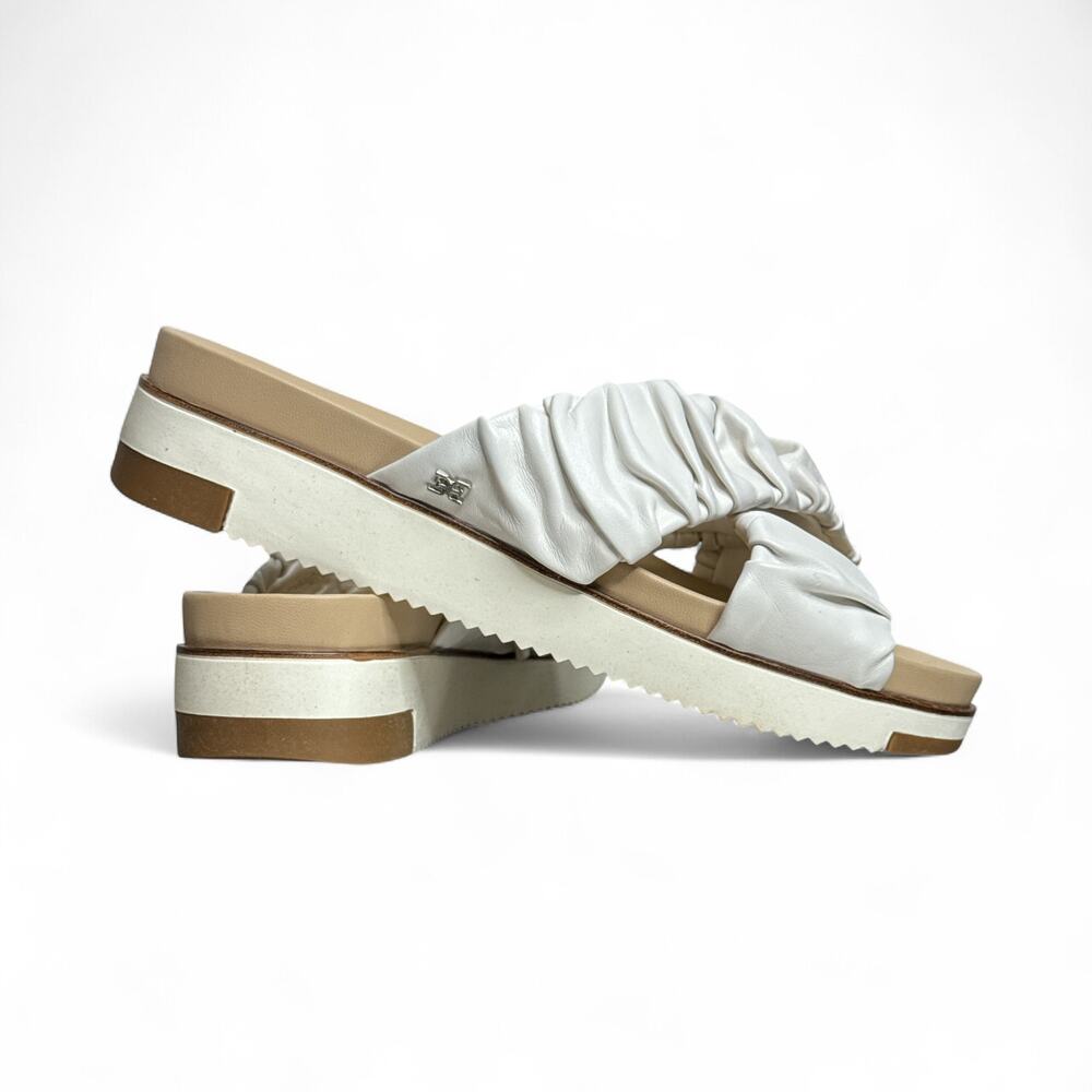 Sam Edelman Aida White Leather Sandals Women’s Size 6.5 New In Box